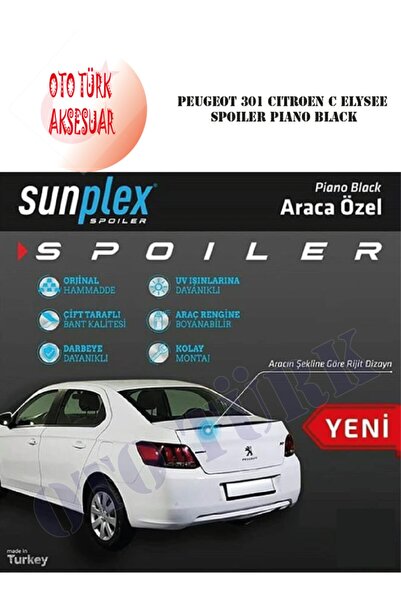 SUNPLEX Peugeot 301 Citroen C Eleyse Spoiler Piano Black