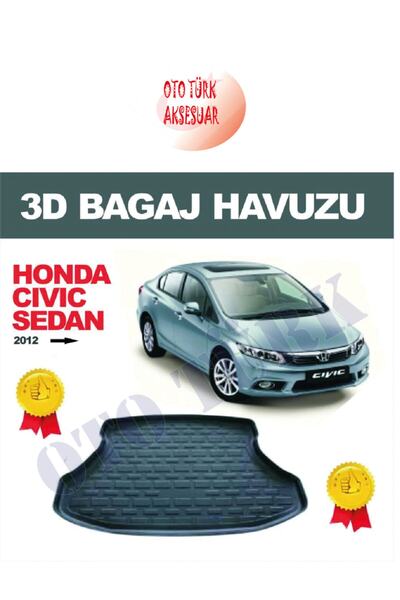 Leader Honda Cıvıc Bagaj Havuzu Uyumlu Siyah