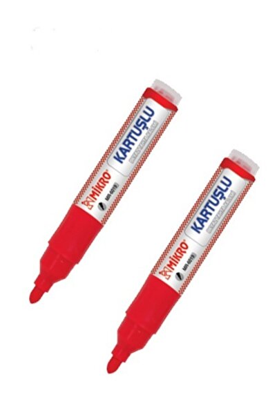 Mikro Kartuşlu Tahta Kalemi Kırmızı 2'li
