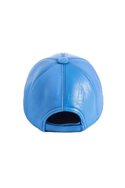 OnMyHead Unisex Mavi Deri Şapka