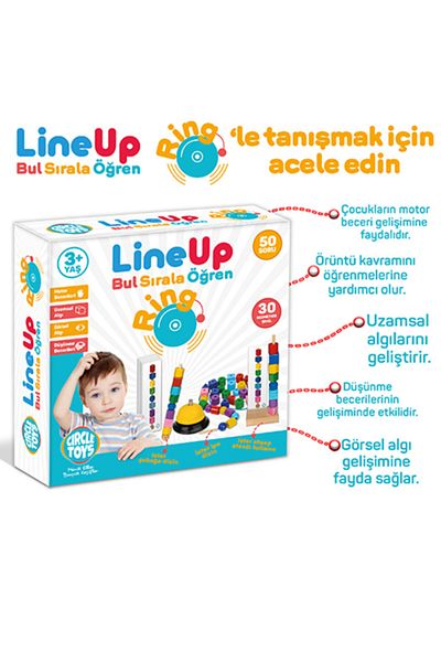 Circle Toys Line Up Ring - Find Sort Learn 50 Questions 30 Geometric Shape Training Set