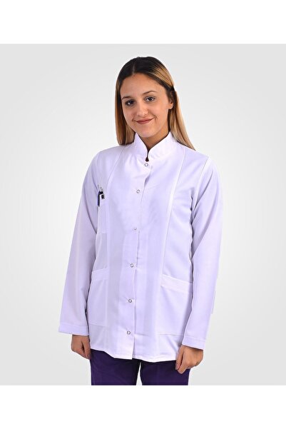 Genel Markalar Beyaz Labaratuar Hakim Yaka Bayan Önlük