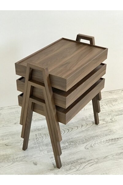 Genel Markalar Tepsi Model 3'lü Zigon Ceviz