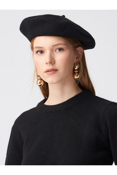 Dilvin Women's Black Painter Beret