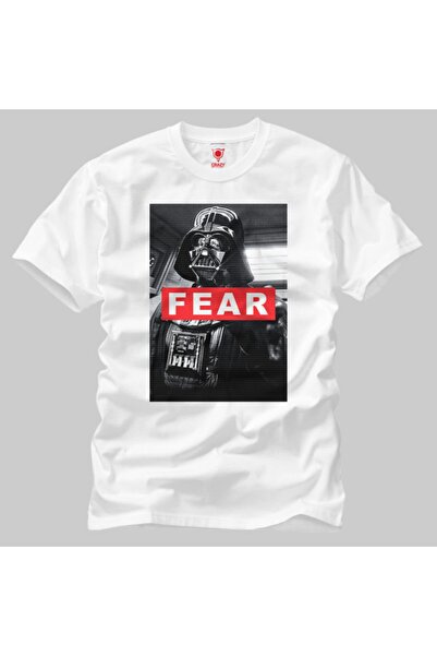 Crazy Чоловіча біла футболка Star Wars Дарт Вейдер Fear