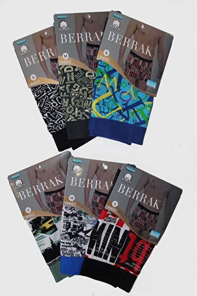 Berrak Men's Trend Pattern Boxer 8-pack