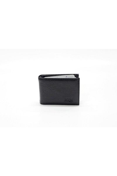 MKM Unisex Black Genuine Leather Card Holder 2404