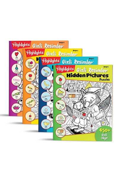 Dikkat Atölyesi Yayınları Highlights Hidden Pictures Puzzles Gizli Resimler Set