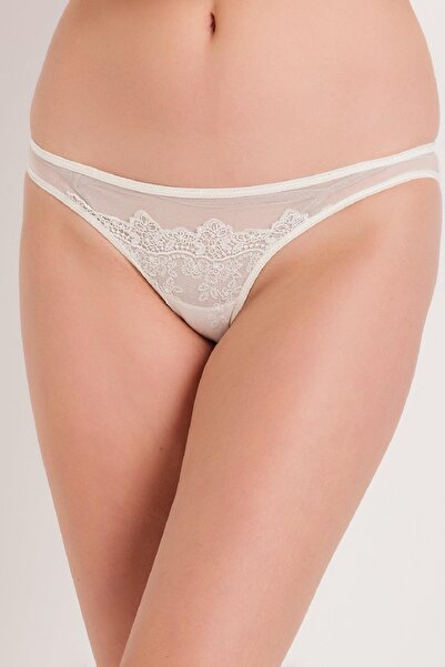 Magic Form 292 Chiloți normali cu dantelă cu margine largă - Ecru