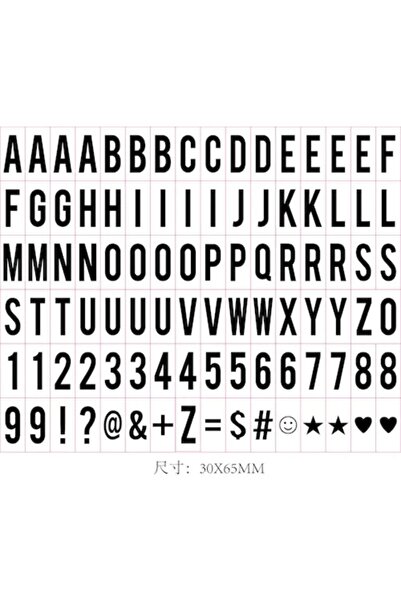 Doğuş Dogusdeco A4 Lıghtbox Uyumlu 96 Adetli Siyah Harf Seti