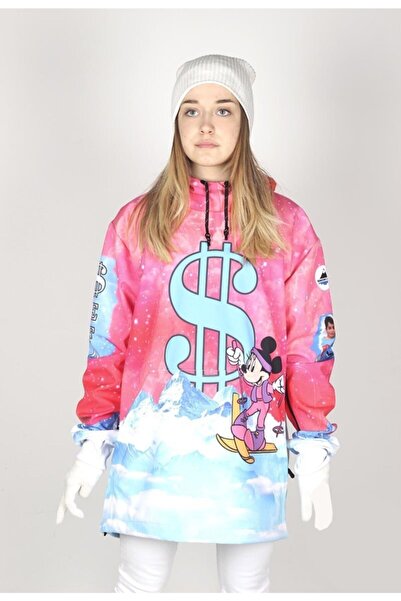 Tıklaalbeni Kadın Pembe  Özel Tasarım  Snowboard ve Kayak Montu