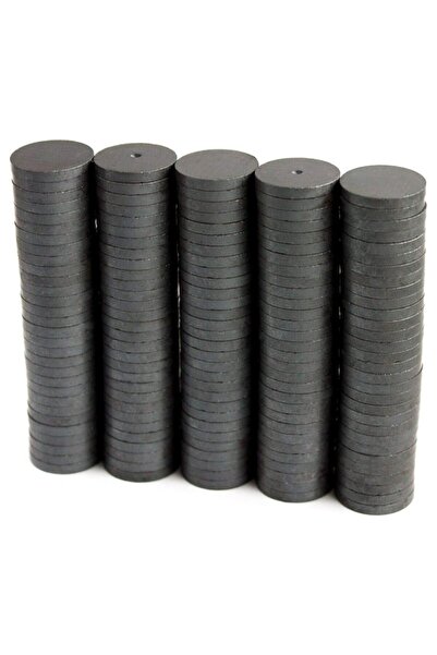 Dünya Magnet Siyah Büyük Boy Yuvarlak Mıknatıs 25x3 150 Adet