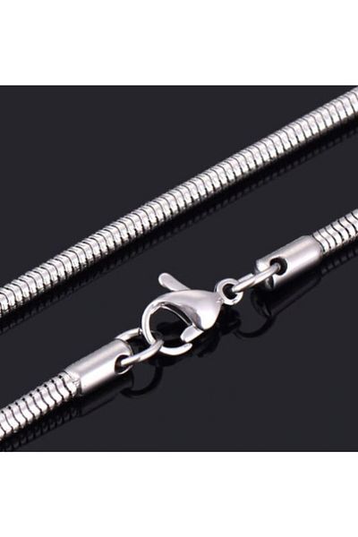 daisybydaisy Thin Model Stainless Steel Snake Snake Men's Necklace / 3mm- 55 Cm