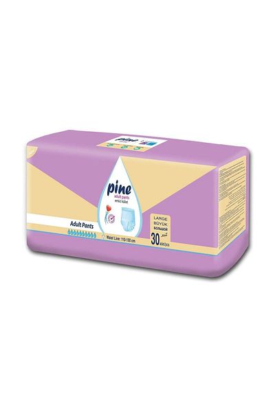 Pine 30-Piece Panty Patient Diapers Large