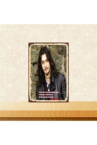 TAKIFİX Barış Akarsu Gözlerin Boşluğa Dalıp Gider Retro Ahşap Poster  20 30 cm