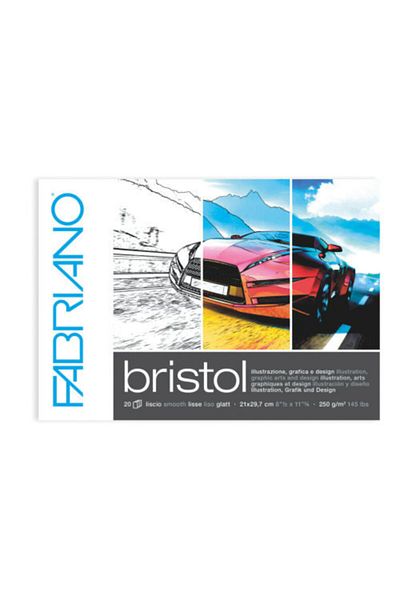 Fabriano Bristol Marker Drawing Book Block 250 Gr.A4 20 Sheets