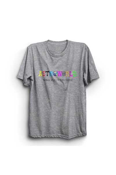 The Fame Travis Scott Astroworld unisex siva majica - Želim da si ovde