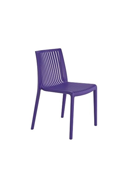 Papatya Cool Plastık Sandalye Bahçe Mutfak Restoran Kafe Mor