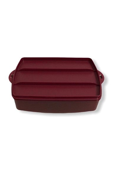 Tupperware خدمة كعكة مستطيلة من الكريستال