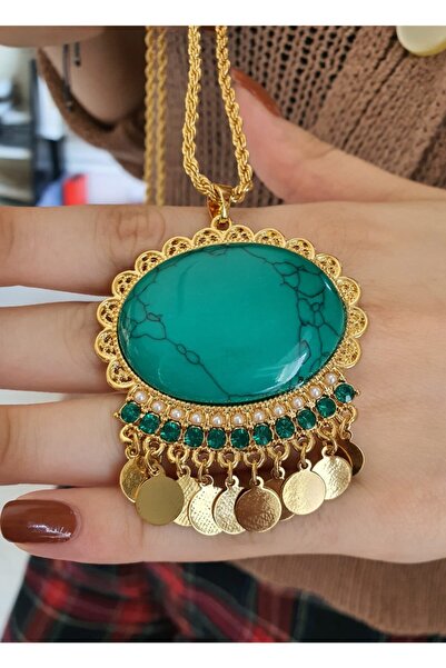 barisiva gold 22 Ayar Altın Kaplama Zirkon Taşlı Kolye