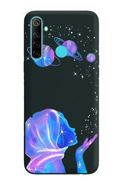 Spoyi Kapalı Uzay Kız Tasarımlı Rubber Telefon Kılıfı Huawei Oppo Realmi 6i