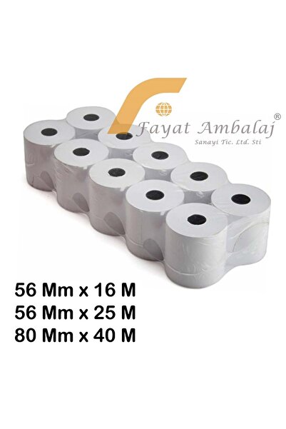 PACK Termal Yazar Kasa Kağıt Pos Rulo 56 Mm X 25 M 10'lu Paket