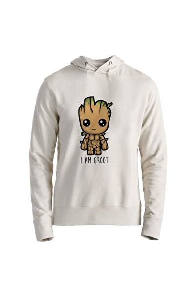 Alfa Tshirt Unisex Ecru Printed Cotton Sweatshirt