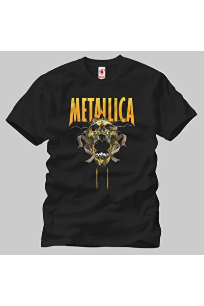 Crazy Metallica: Чоловічий футболка - Дизайн з жовтим черепом