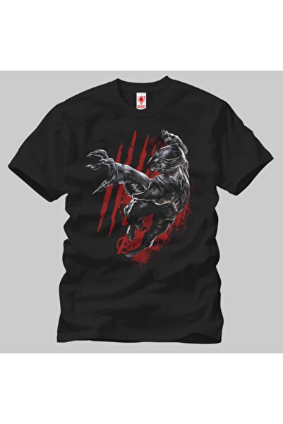 Crazy Чоловіча чорна футболка Civil War Black Panther