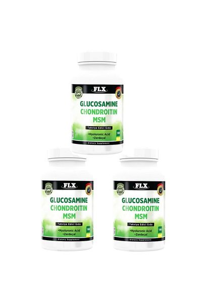 FLX Glucosamine Chondroitin Msm Hyaluronic Acid Turmeric 180 X 3 Boxes
