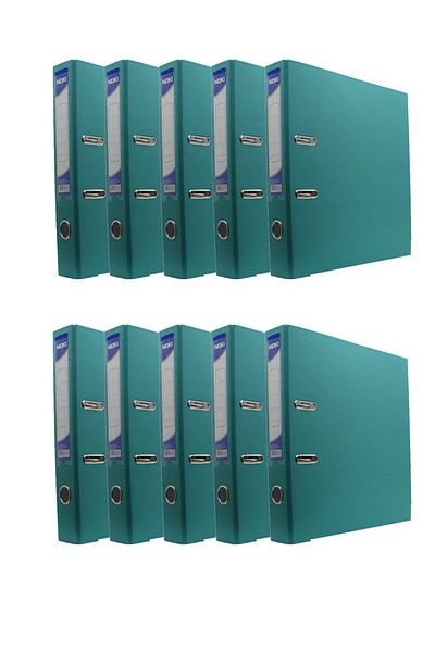 Noki Narrow Plastic Folder (56412-050) Turquoise Pack of 10