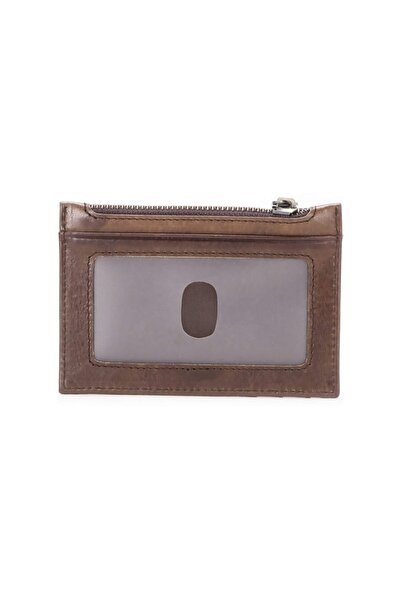 Contact’S Contacts Tono - Genuine Leather Ultra Slim Brown Men's Card Holder