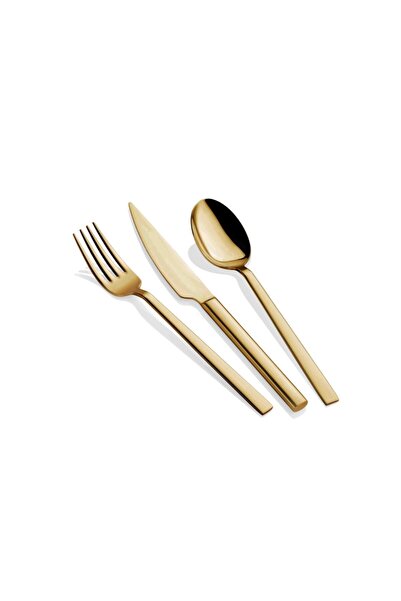 The Mia Modern Cutlery Set 18 Pieces Sweet Gold