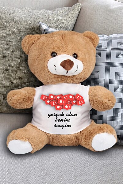 EJOYA Gold Pera Gerçek Olan Benim Sevgim Temalı Peluş Ayıcık 23 Cm 82207