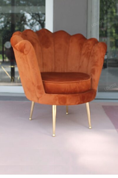 LOVİSSE HOME Turuncu Papatya Berjer