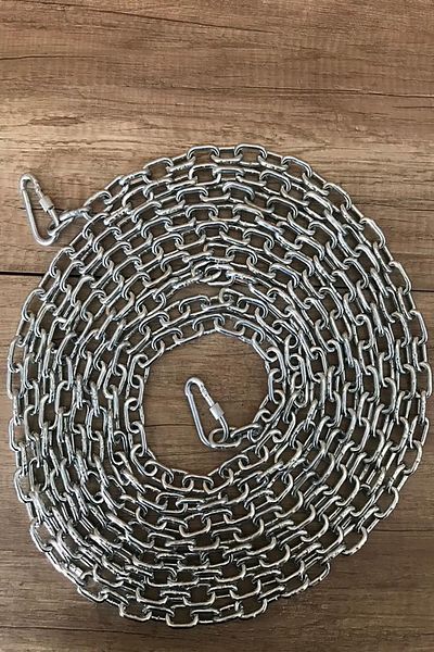 PADRİ Dog Tethering Chain Mm 8 Meters 2 Screw Carabiner (80 KG)