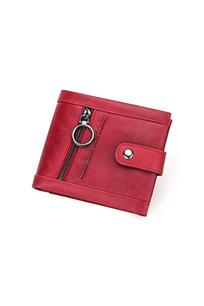 Contact’S Contacts Jato - Hakiki Deri Premium Serie Kırmızı Erkek Cüzdan