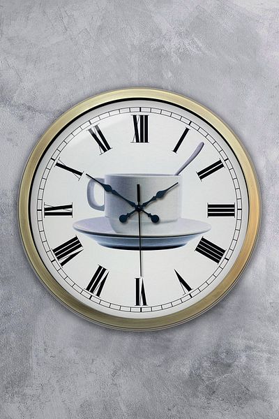 Kasva Concept 40 cm Antique Metal Coffee Wall Clock