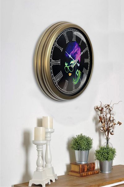 Kasva Concept 40 cm Tumbled Metal Disco Wall Clock