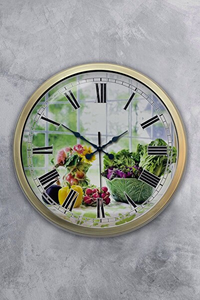 Dream Gift ساعة حائط مطبخ معدنية عتيقة مقاس 40 سم