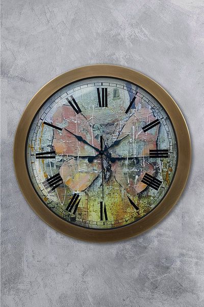 Kasva Concept Gift 36 cm Antique Metal Design Wall Clock
