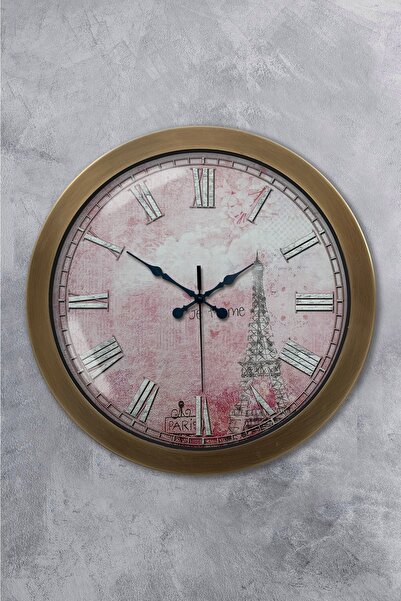 Platin Saat هدية ساعة حائط باريس معدنية عتيقة مقاس 36 سم