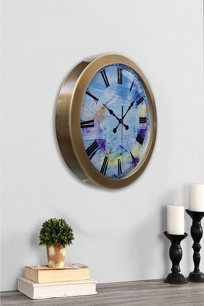 Kasva Concept Gift 36 cm Antique Metal Modern Wall Clock