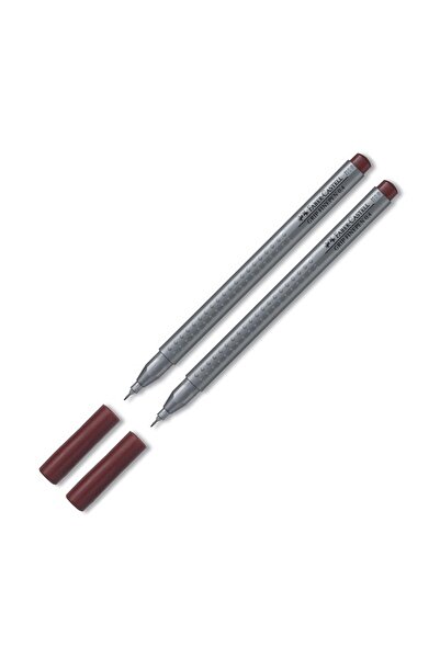 Faber Castell Faber Grip Finepen 0.4 Mm Keçe Kalem Kahve (5020151687) 2 Li Paket