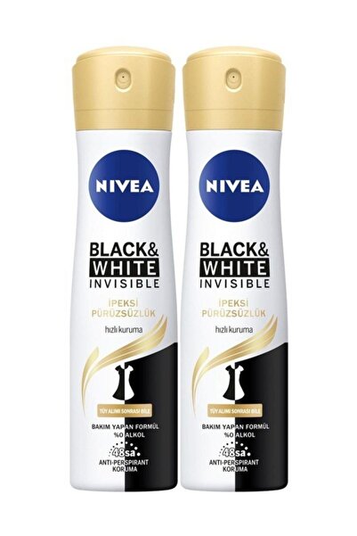 NIVEA Black & White Ipeksi Pürüzsüzlük Sprey X 2 150 Ml
