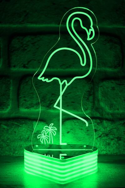 Hediye Kovanı Flamingo 3D Led Lamp