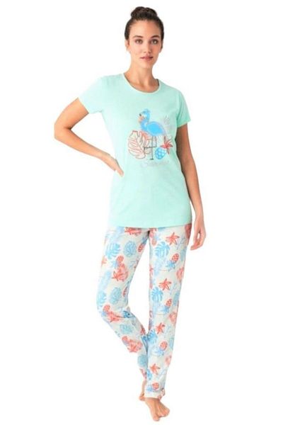 Mod Collection طقم بيجامة نسائي قطني بأكمام قصيرة
