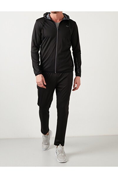 DMR-X Erkek Kapüşonlu Fermuarlı Likralı Diz Yapmayan Dalgıç Eşofman Takımı