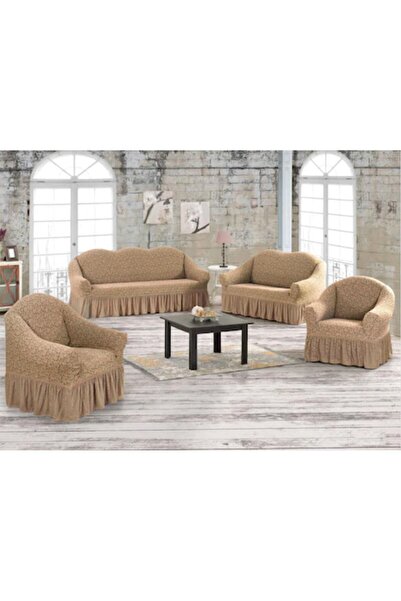 uygarhome غطاء أريكة فاخر من قماش الجاكار - موديل 3+3+1+1