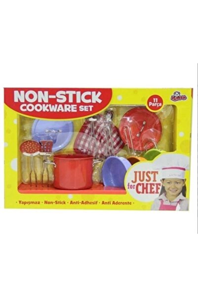 Vardem Colorful Toy Pot and Pan Set (11 Pieces - Metal)